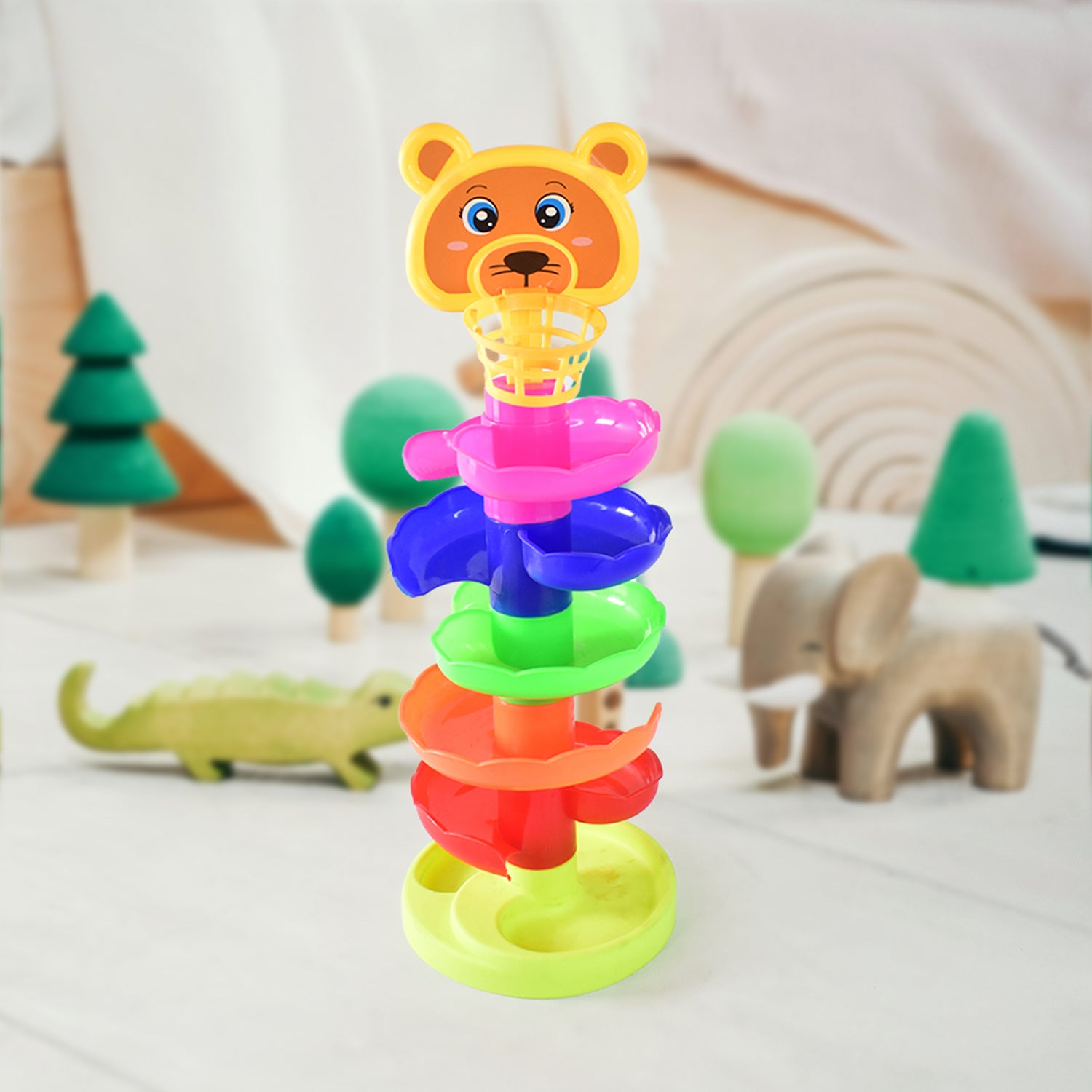 5 Layer Ball Drop And Roll Swirling Tower Educational Toy (1 Pc) 5 Layer Ball Drop And Roll Swirling Tower Educational Toy (1 Pc)